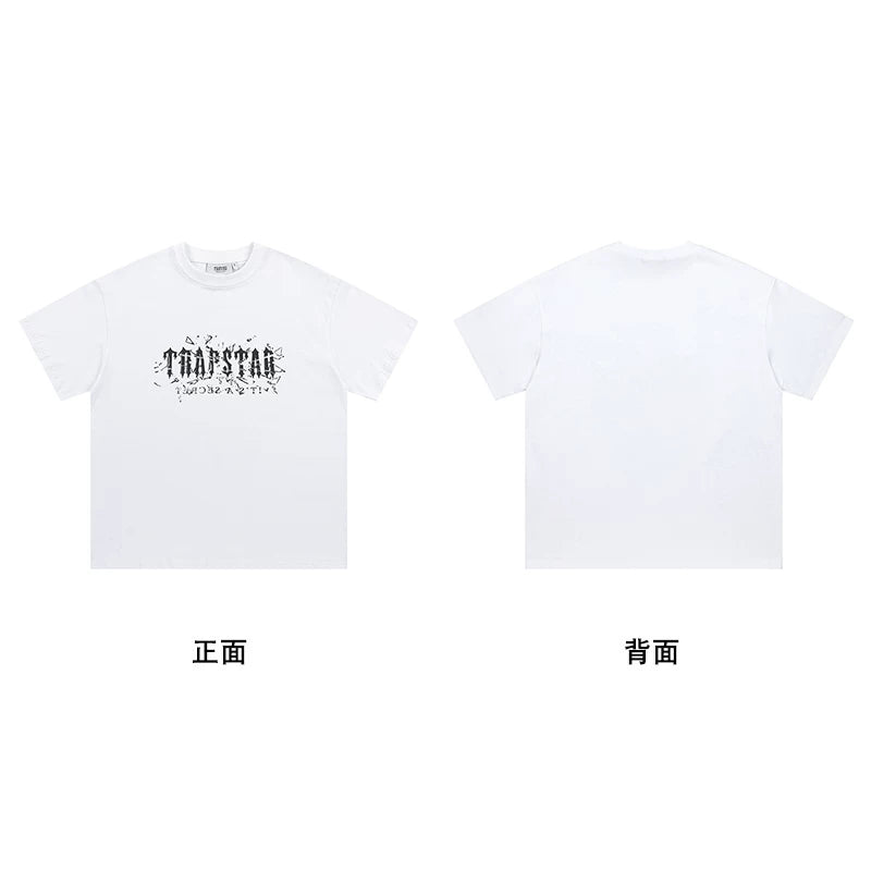 Trapstar short-sleeved T-shirt summer 2025 new letter print men and women casual loose round neck European and American trendy ins (33)