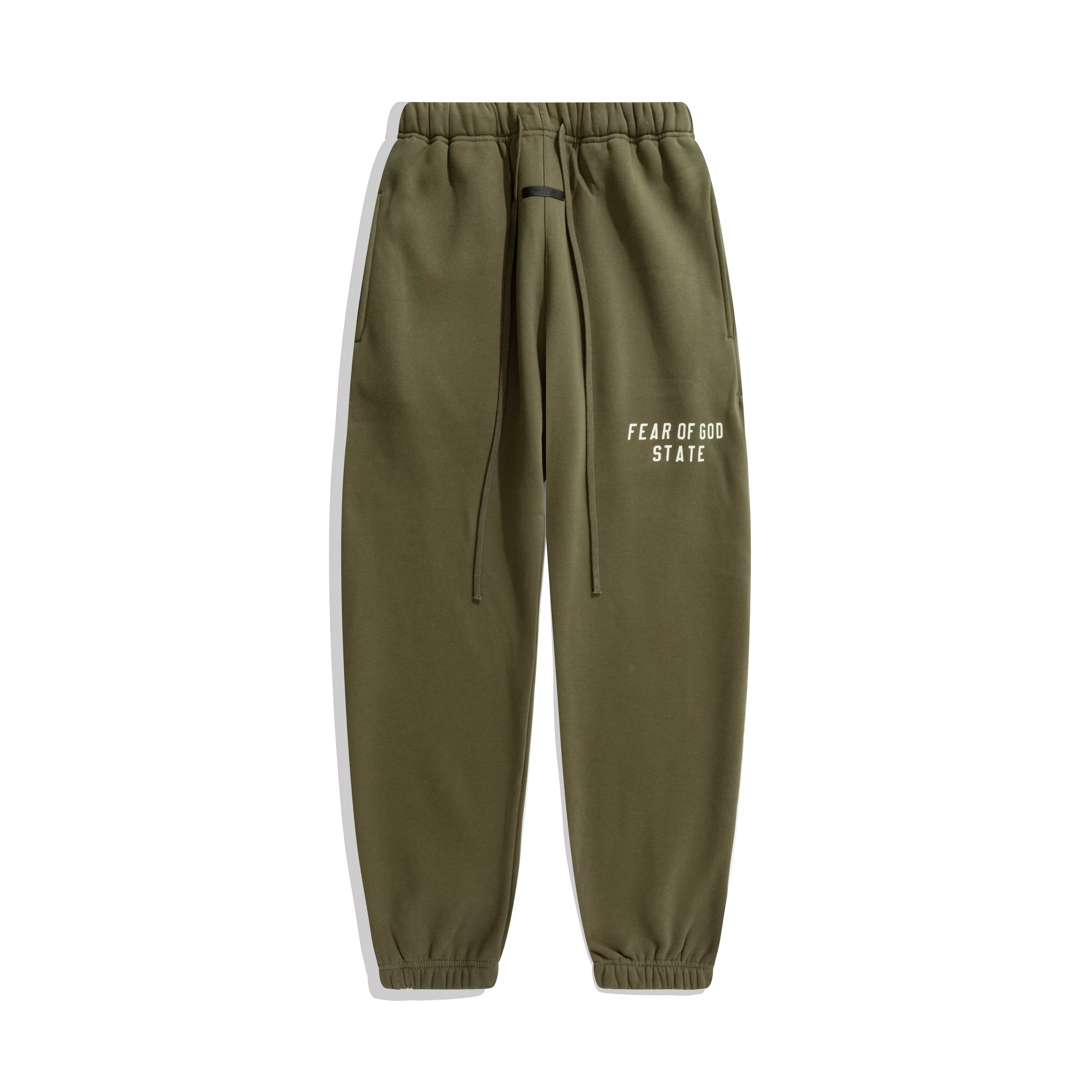 Fog autumn/winter hoodie, sweatpants, long pants with fleece hoodie, versatile letter essentials, loose and trendy ins top (21)