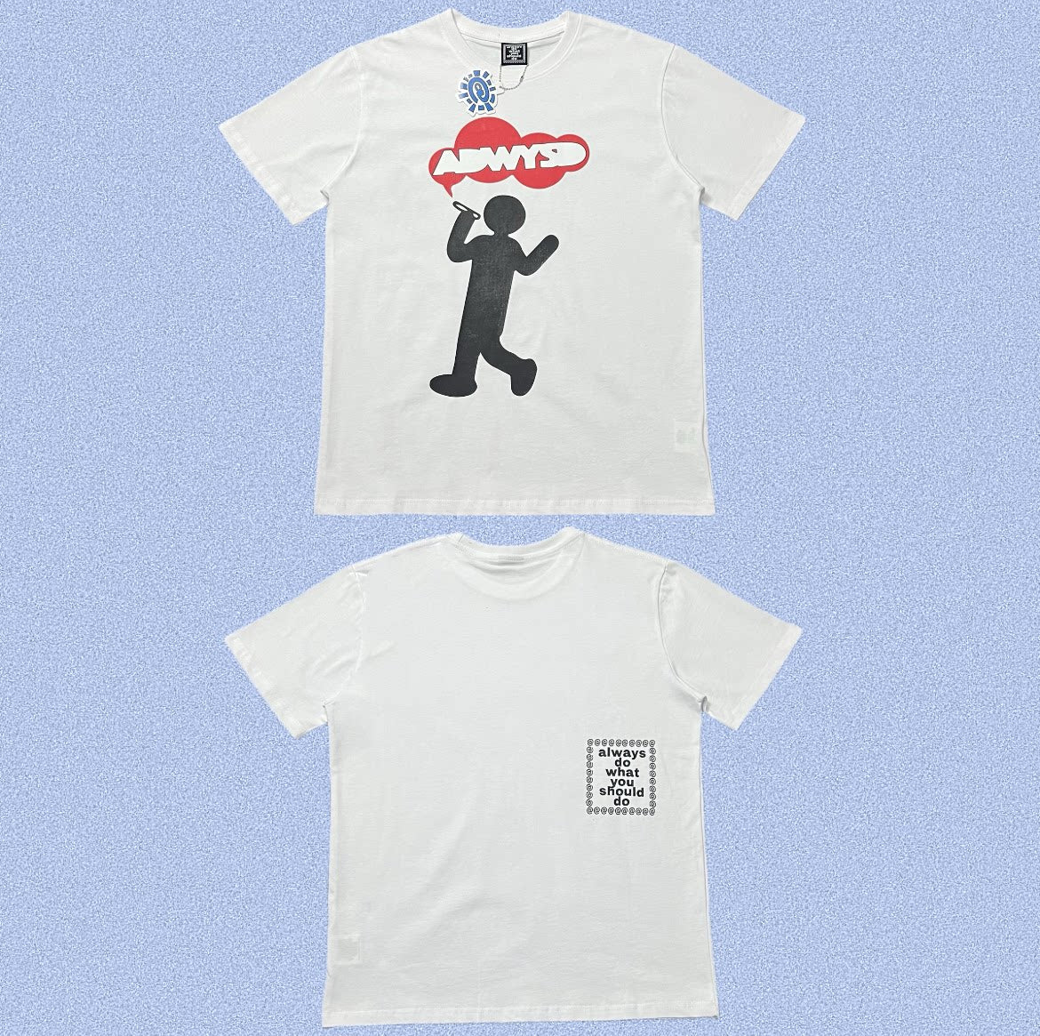 ADWYSD White Walking Figure Graphic Tee