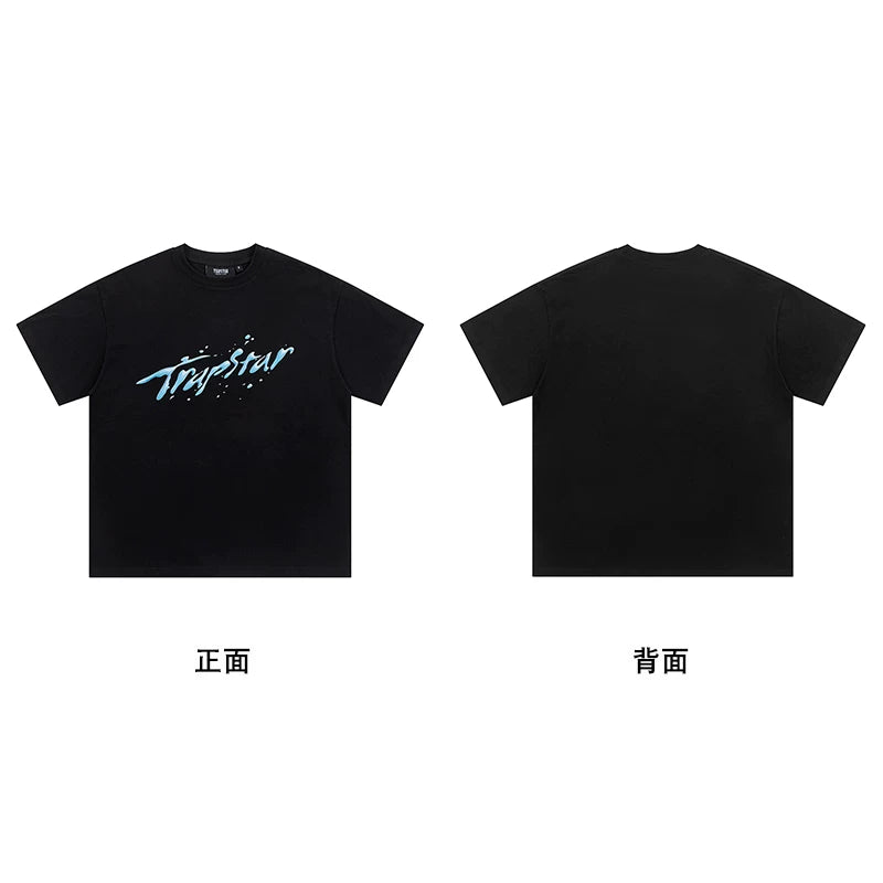 Trapstar short-sleeved T-shirt summer 2025 new letter print men and women casual loose round neck European and American trendy ins (29)