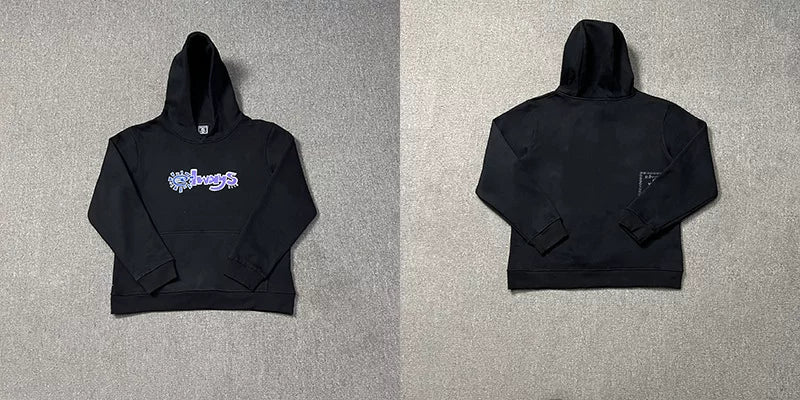ADWYSD Script Logo Hoodie - Black / Purple