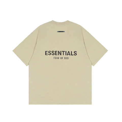 FOG double-line ESSENTIALS short-sleeved T-shirt men European and American couples trendy brand round neck loose cleanfit half-sleeved women (15)