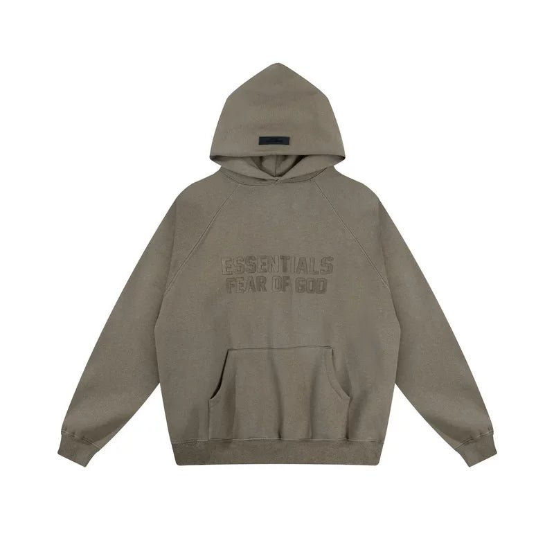 Fog autumn/winter hoodie, sweatpants, long pants with fleece hoodie, versatile letter essentials, loose and trendy ins top (48)