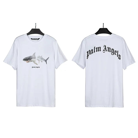 Palm Angels Double Shark Graphic T-Shirt - White