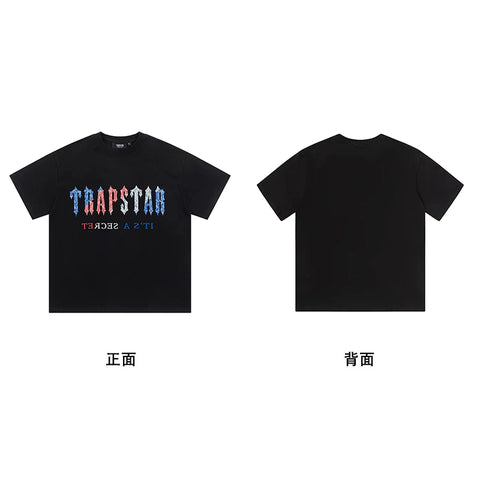 Trapstar short-sleeved T-shirt summer 2025 new letter print men and women casual loose round neck European and American trendy ins (21)