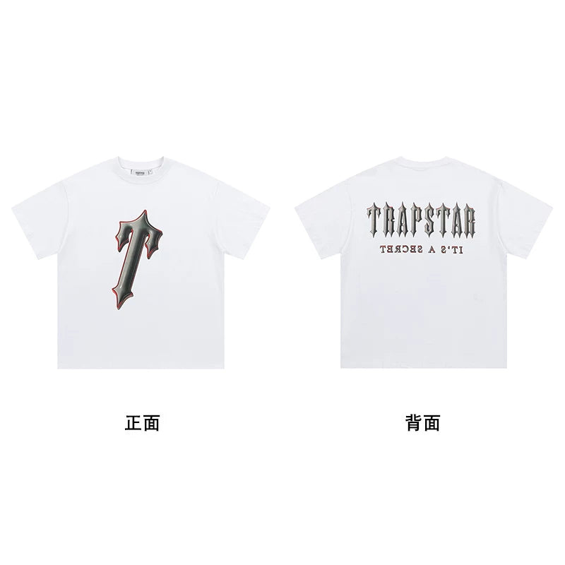 Trapstar short-sleeved T-shirt summer 2025 new letter print men and women casual loose round neck European and American trendy ins (20)