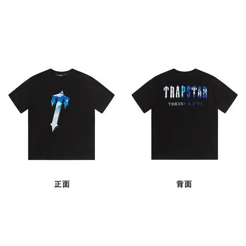 Trapstar short-sleeved T-shirt summer 2025 new letter print men and women casual loose round neck European and American trendy ins (7)