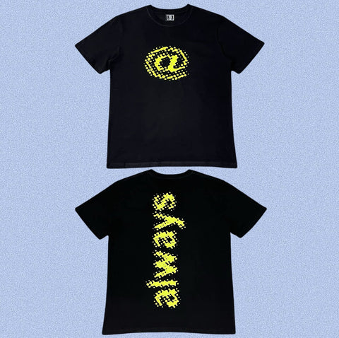 ADWYSD Black Yellow Double‑Sided Print Tee