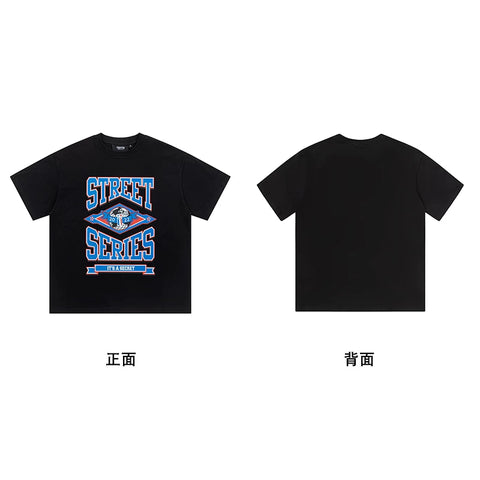 Trapstar short-sleeved T-shirt summer 2025 new letter print men and women casual loose round neck European and American trendy ins (25)