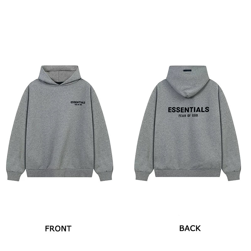 Fog autumn/winter hoodie, sweatpants, long pants with fleece hoodie, versatile letter essentials, loose and trendy ins top (1)