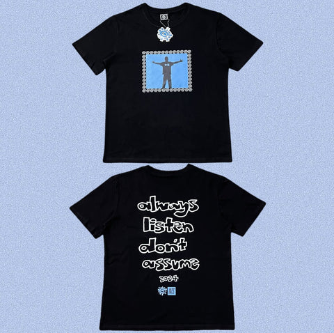 ADWYSD Black Blue Figure Frame Tee