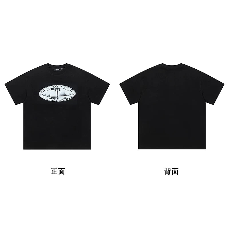 Trapstar short-sleeved T-shirt summer 2025 new letter print men and women casual loose round neck European and American trendy ins (41)