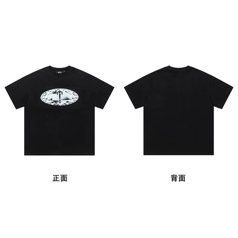 Trapstar short-sleeved T-shirt summer 2025 new letter print men and women casual loose round neck European and American trendy ins (41)