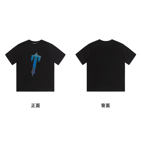 Trapstar short-sleeved T-shirt summer 2025 new letter print men and women casual loose round neck European and American trendy ins (10)