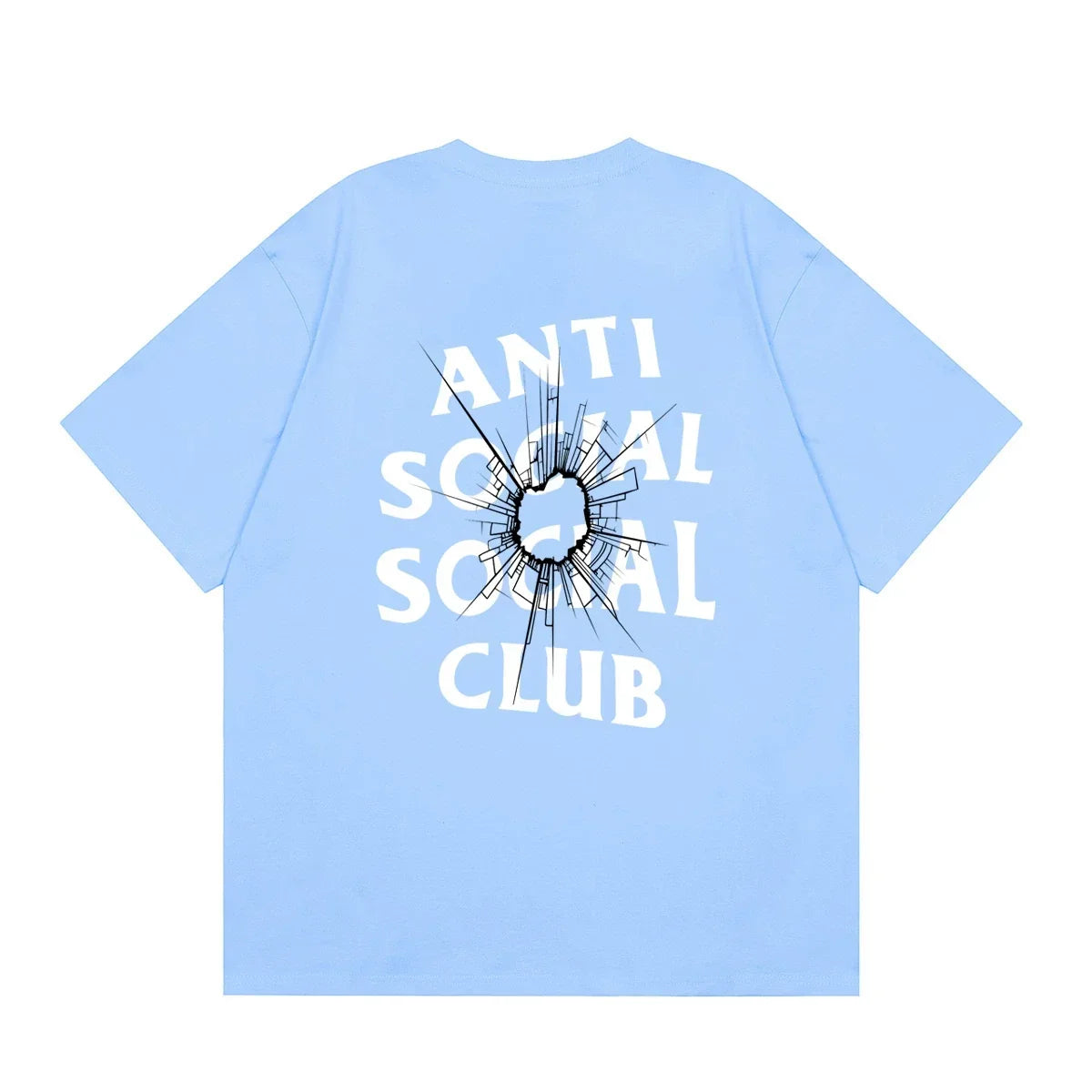 Anti Social Social Club Shattered Glass Logo T-Shirt - Light Blue