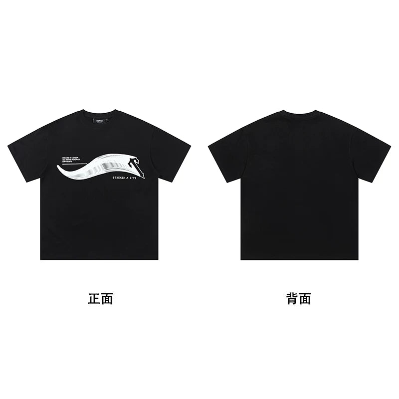 Trapstar short-sleeved T-shirt summer 2025 new letter print men and women casual loose round neck European and American trendy ins (43)