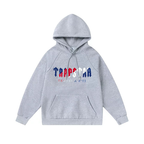 Trapstar niche trendy brand sweatshirt trousers sports leisure suit men and women couple autumn and winter plus velvet letter embroidery (8)