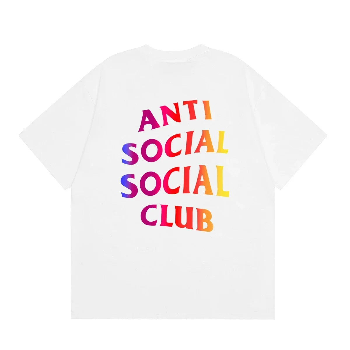 Anti Social Social Club Gradient Rainbow Logo T-Shirt - White