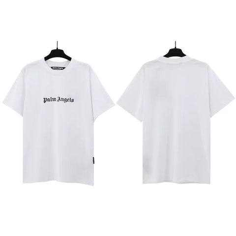 Palm Angels Classic Small Gothic Logo T-Shirt - White