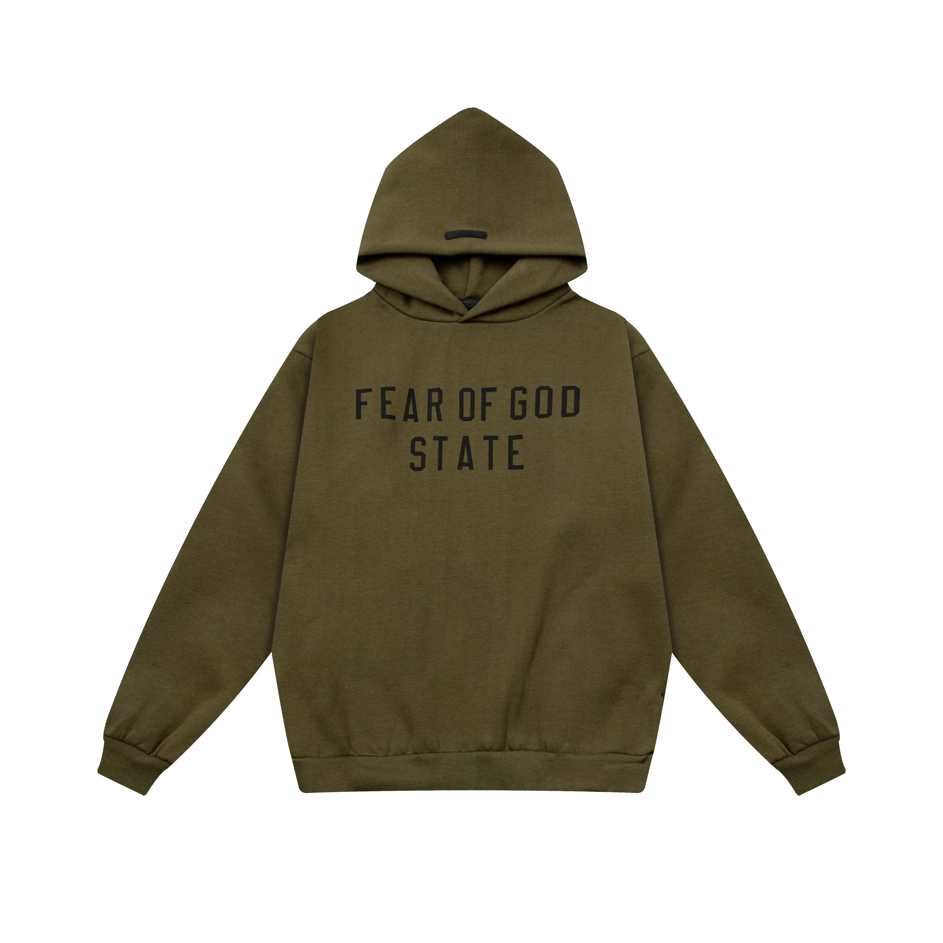 Fog autumn/winter hoodie, sweatpants, long pants with fleece hoodie, versatile letter essentials, loose and trendy ins top (20)
