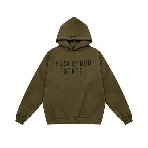 Fog autumn/winter hoodie, sweatpants, long pants with fleece hoodie, versatile letter essentials, loose and trendy ins top (20)