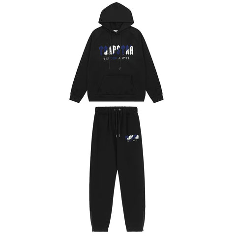 American tide trapstar blue gray tiger head gradient towel embroidered men's and female couple sweater trousers casual set (26)