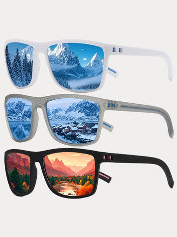 Square Frame Polarized Sunglasses