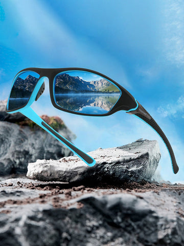 Rectangle Shade Outdoor Cycling Polarized Sunglasses