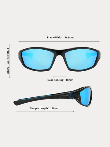 Rectangle Shade Outdoor Cycling Polarized Sunglasses
