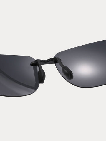 Vintage Rimless Rectangle Sunglasses