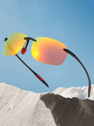 Unisex Rimless TR90 Polarized Sunglasses
