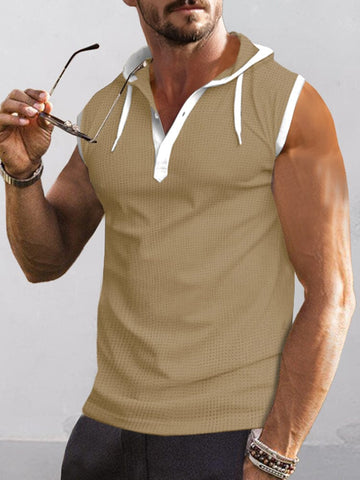 Soft Waffle Hooded Tank Top