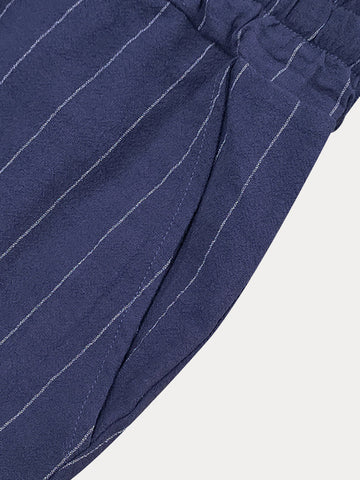 Casual 100% Cotton Stripe Shorts
