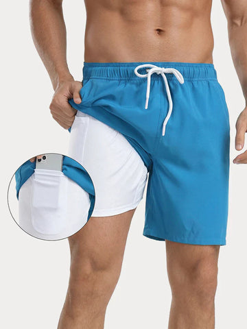 Men’s Quick-Dry Swim Trunks with Built-In Liner