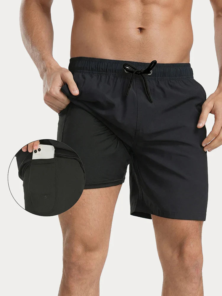 Men’s Quick-Dry Swim Trunks with Built-In Liner