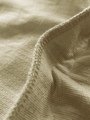 Cable Knit Faux Two-Piece Short Sleeve T-Shirt