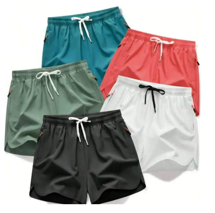 Men’s Quick-Dry Lightweight Training Shorts 5-Pack
