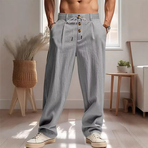 Men's Drawstring Straight-Leg Pants (1)