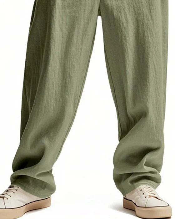 Men’s Casual Drawstring Straight Leg Pants (1)