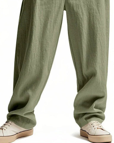 Men’s Casual Drawstring Straight Leg Pants (1)