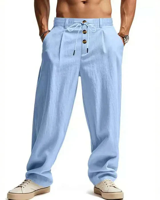 Men’s Casual Drawstring Straight Leg Pants (1)