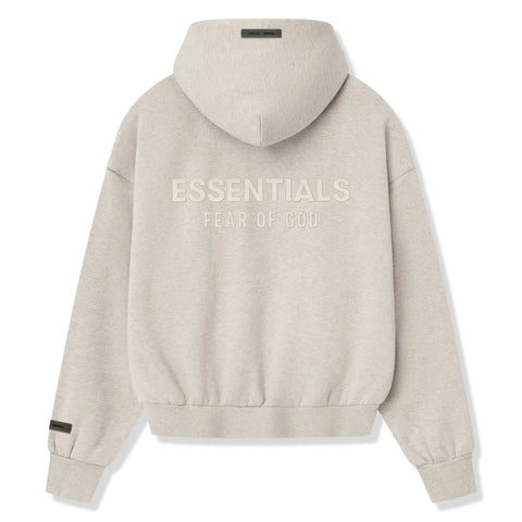 Fear Of God Essentials Classic Heather Stone Zip-Up Hoodie (SS25)