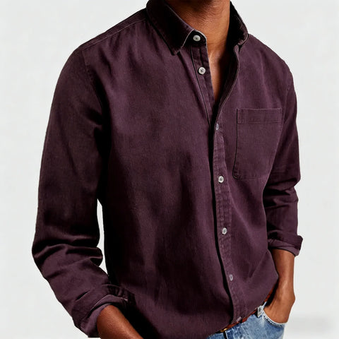Men’s Casual Button-Up Cotton Shirt