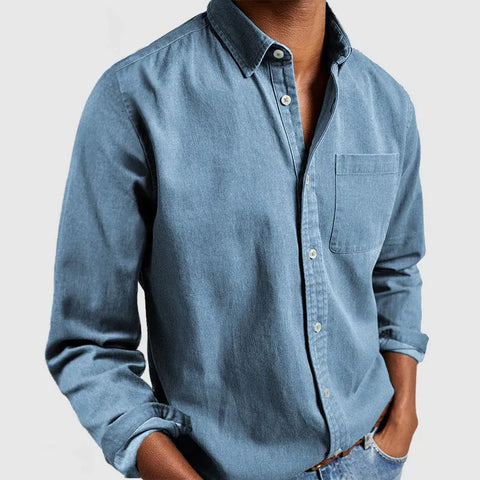Men’s Casual Button-Up Cotton Shirt
