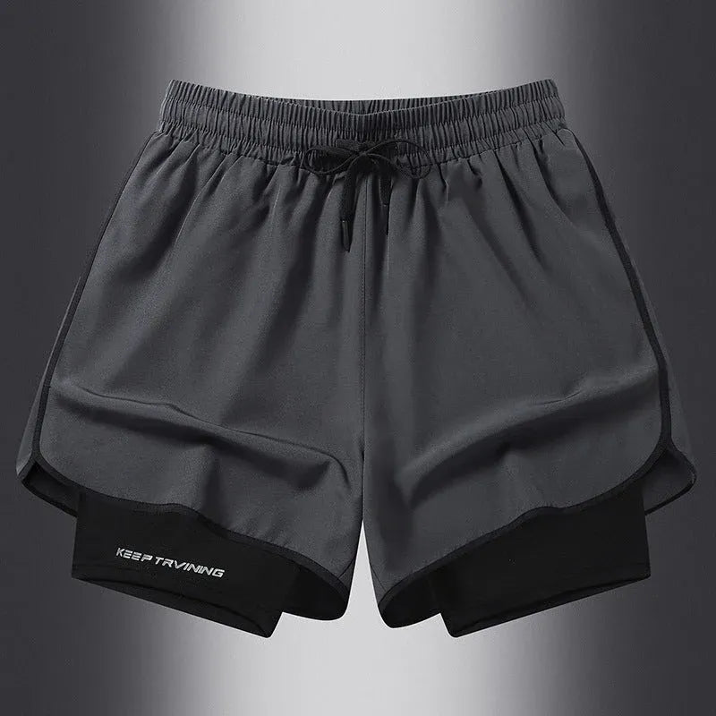 Men’s Double Layer Athletic Shorts
