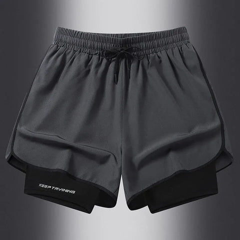 Men’s Double Layer Athletic Shorts