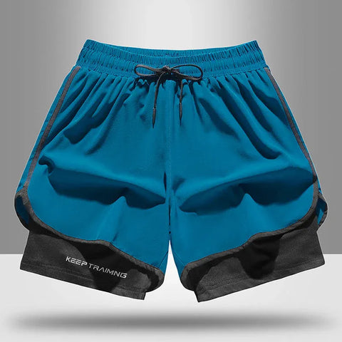 Men’s Double Layer Athletic Shorts