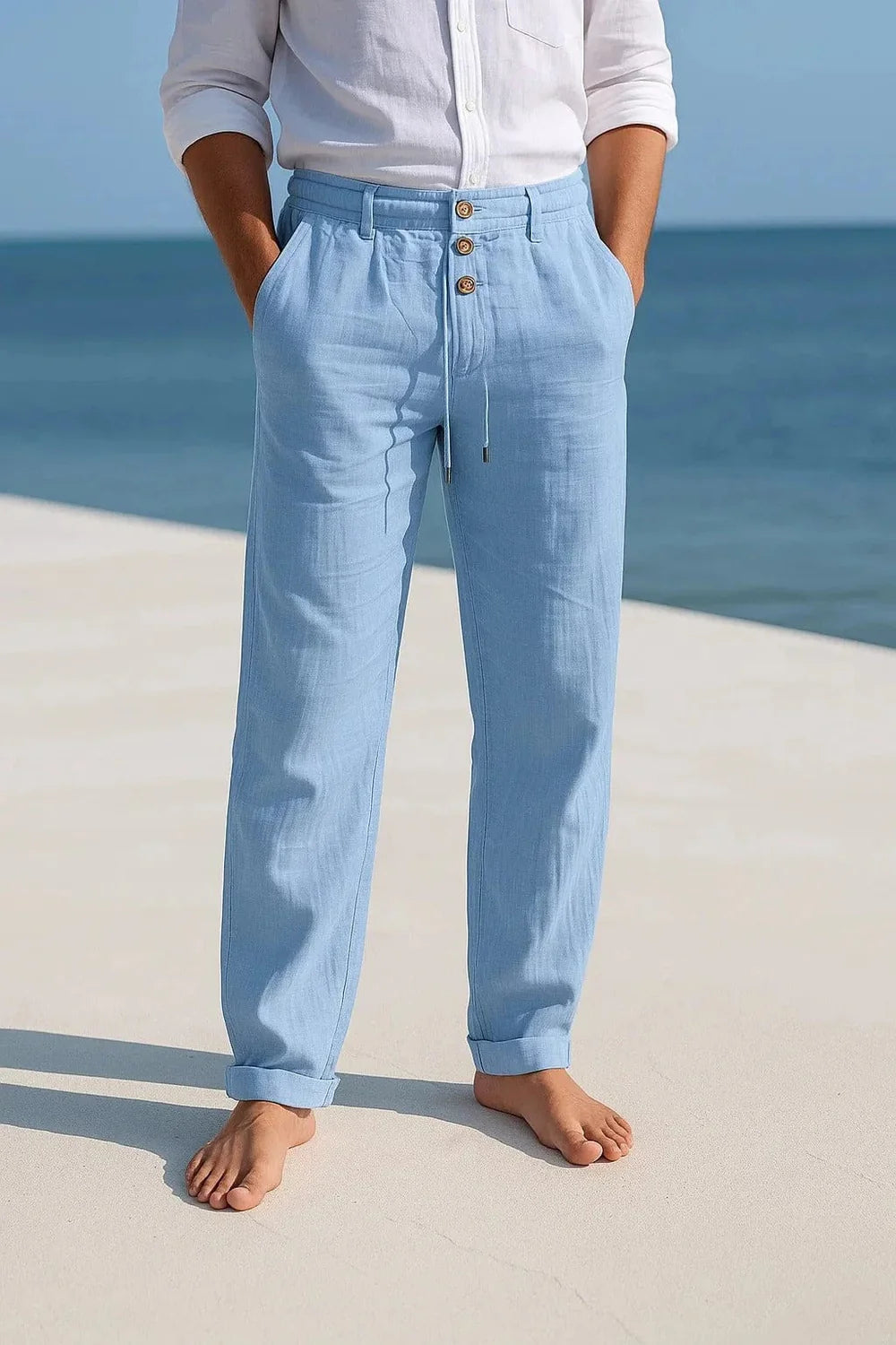 Men's Lightweight Breathable Linen Pants (1)
