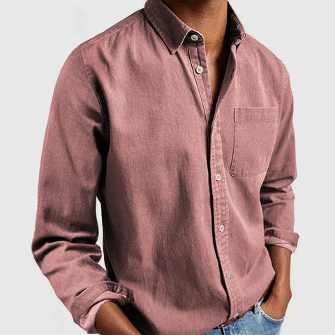 Men’s Casual Button-Up Cotton Shirt