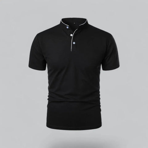 Men’s Short Sleeve Stand Collar Polo Shirt